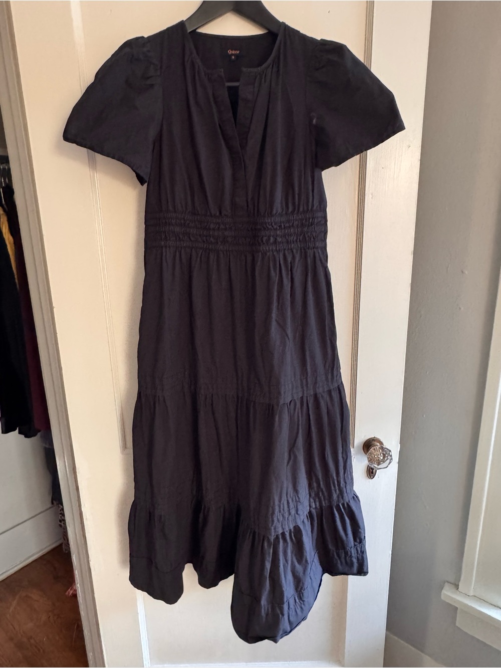 Quince 100% Organic Cotton Poplin Tiered Maxi Dress